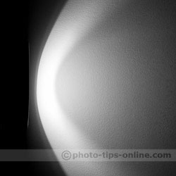 LumoPro Beauty Dish: light spread, wall, deflector in