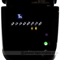 Nissin Di700 flash: TTL menu, 1/2-stop power increments