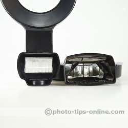 Orbis vs. Ray Flash: attachment design comparison, Orbis (right) features a universal mount