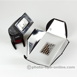 Promaster Universal Softbox flash diffuser: mounting base attached, softbox detached