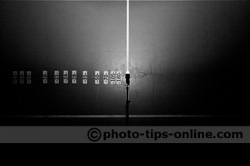 Metz Mecablitz 58 AF-1 flash test: 105mm, head vertical, white card